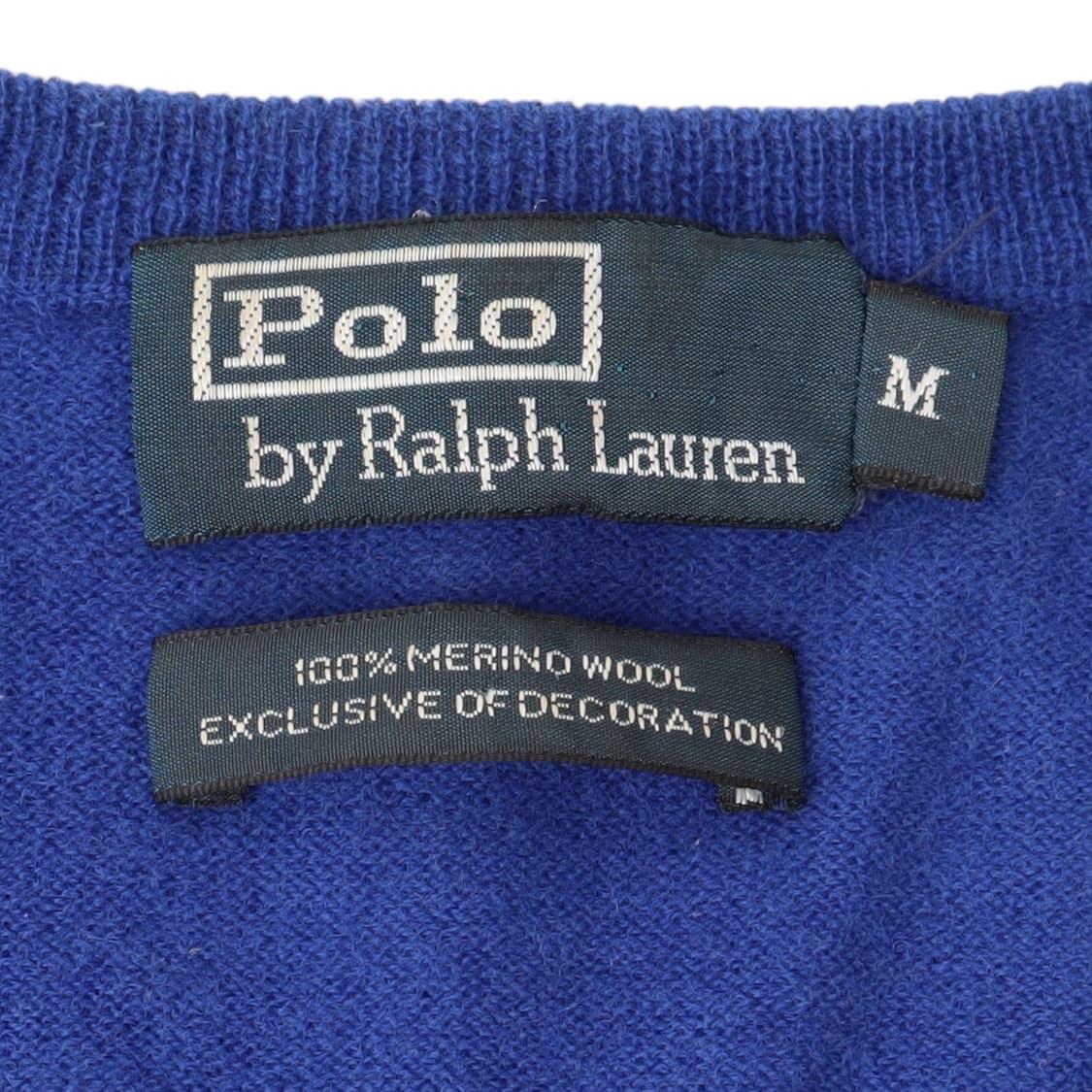 폴로 랄프로렌 블루 메리노 울 브이넥 니트 상품이미지8