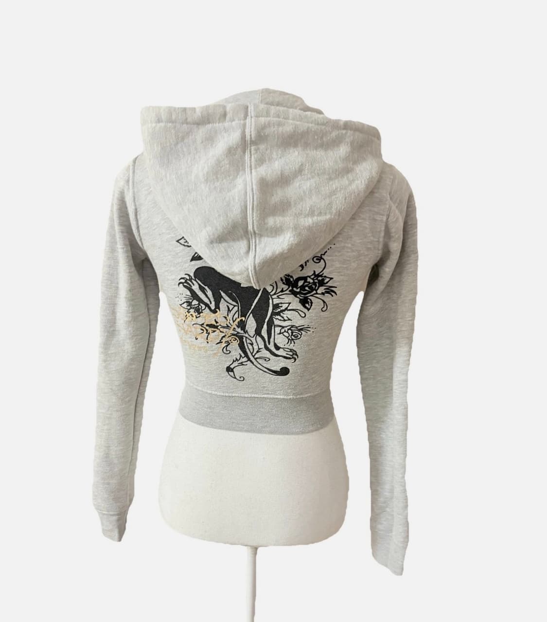 Ed hardy 에드하디 풀업 프린팅 롱 슬리브 크롭 후드집업 상품이미지3