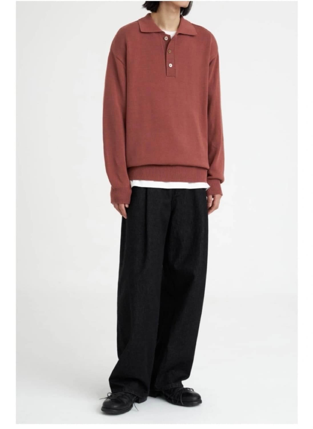 유스 youth 니트 카라 티셔츠 로즈핑크 상품이미지2