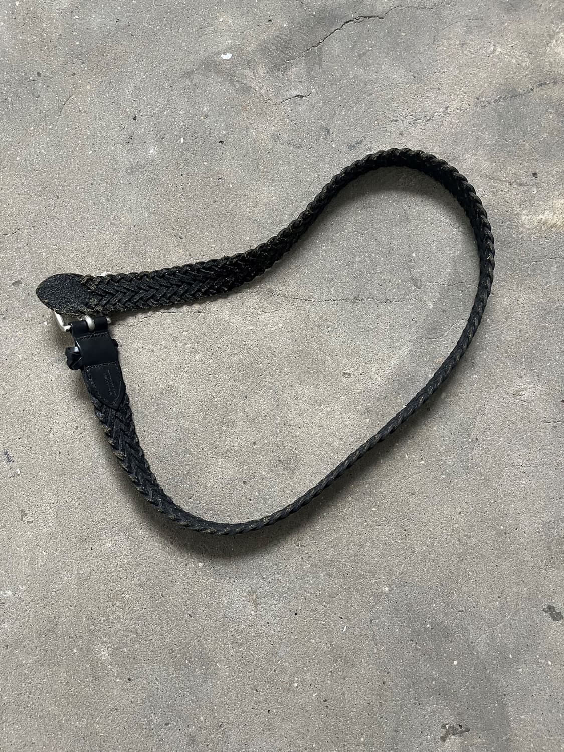 Vintage(Made in England) 리얼레더 위빙 벨트  상품이미지3