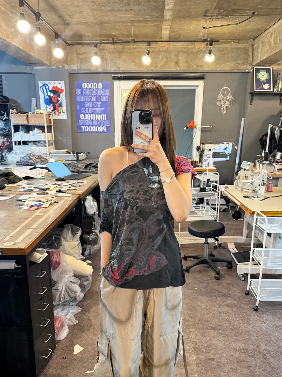 Desigual Asymmetrical Graphic Tee 상품이미지1