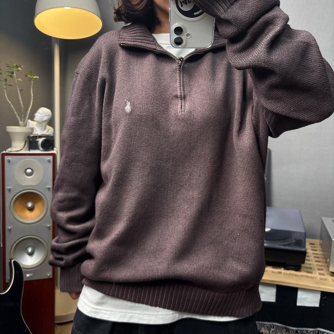 폴로 반집업니트 상품이미지1