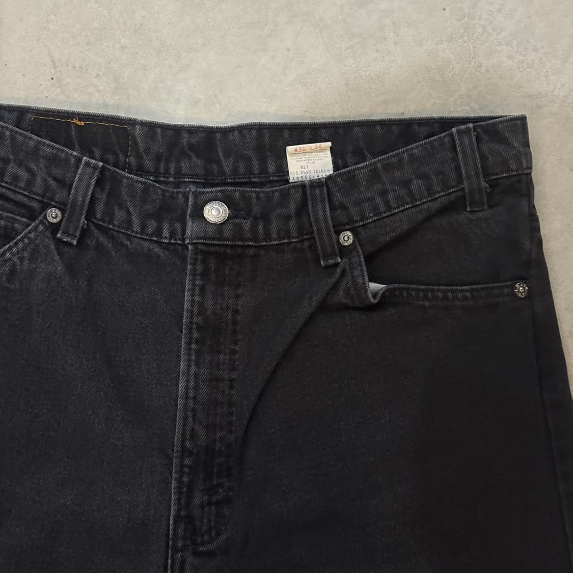 90s USA🇺🇸 리바이스 505 오렌지 탭 블랙 흑청 상품이미지2