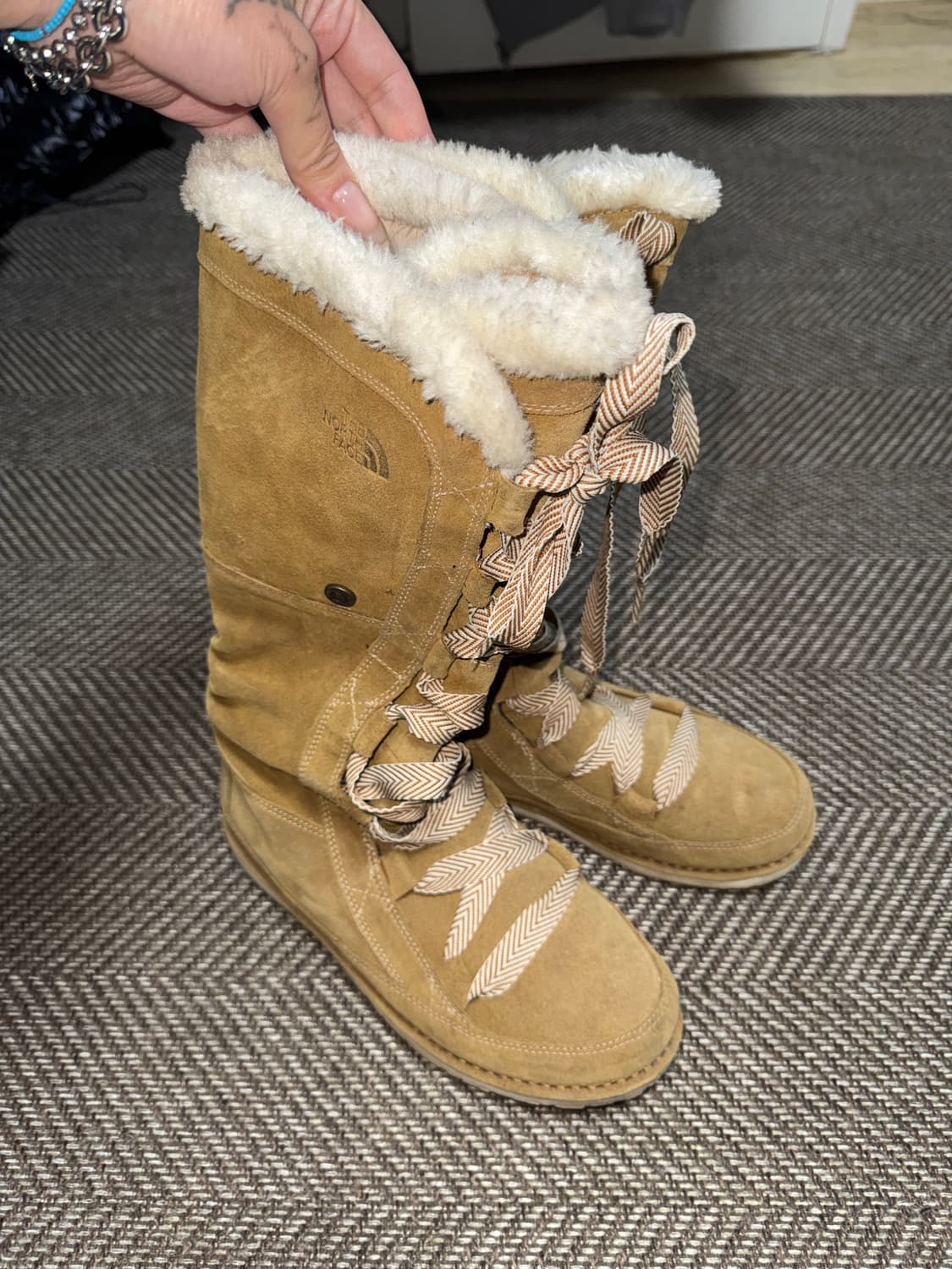 노스페이스 스웨이드 누빔 부츠 250 상품이미지3