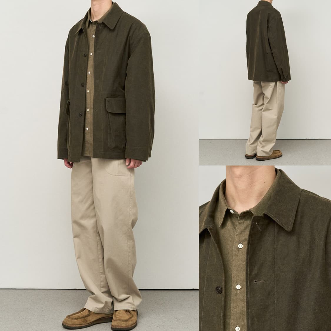 (3/105)rough side 러프사이드 코튼 체이서 헌팅자켓 올리브 상품이미지10