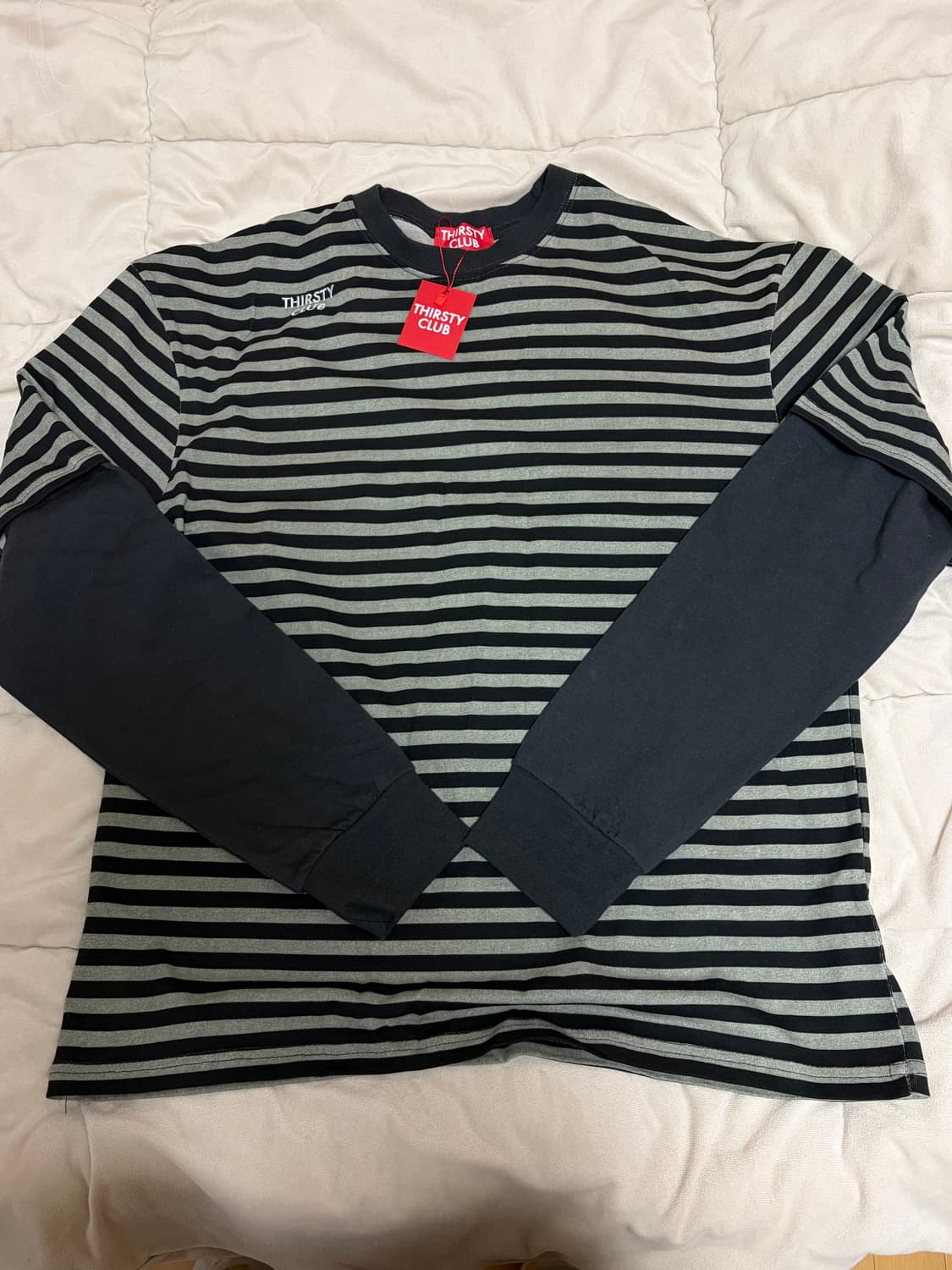 떨스티클럽 Layered stripe t 레이어드 스트라이프 티 상품이미지5