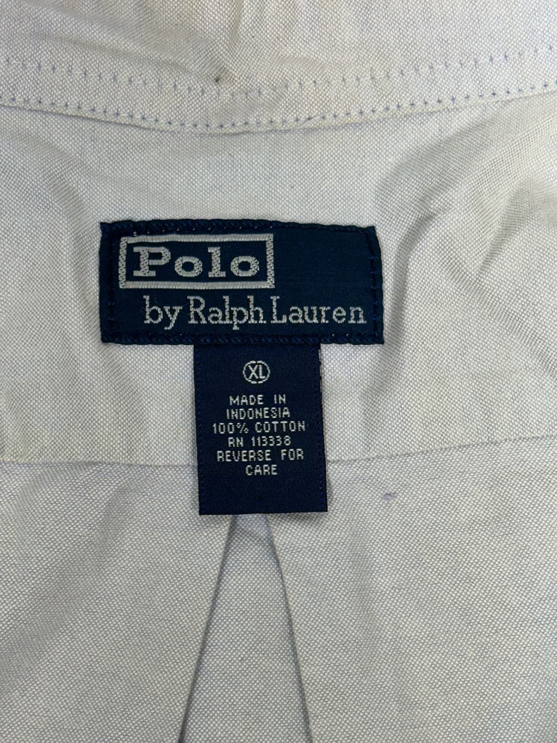 폴로 랄프 로렌 스카이 블루 퍼플 오버핏 셔츠 XL 상품이미지7