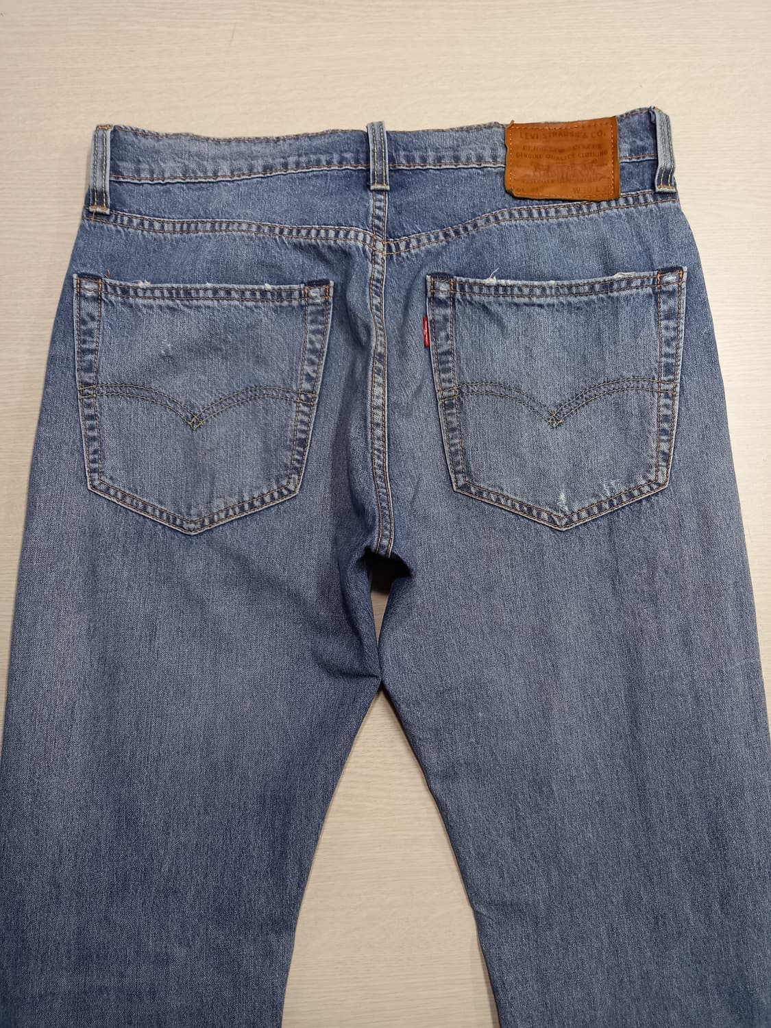 30 빅E 리바이스512 봄여름용 데미지워싱 스판 슬림일자진 30-211 상품이미지4