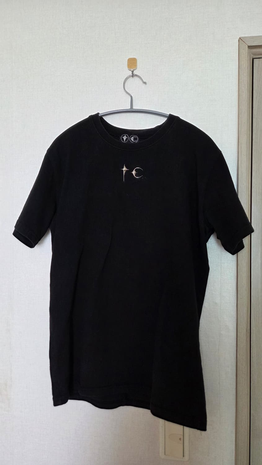 떠그클럽 tc 백 티셔츠 슬림 블랙 상품이미지3