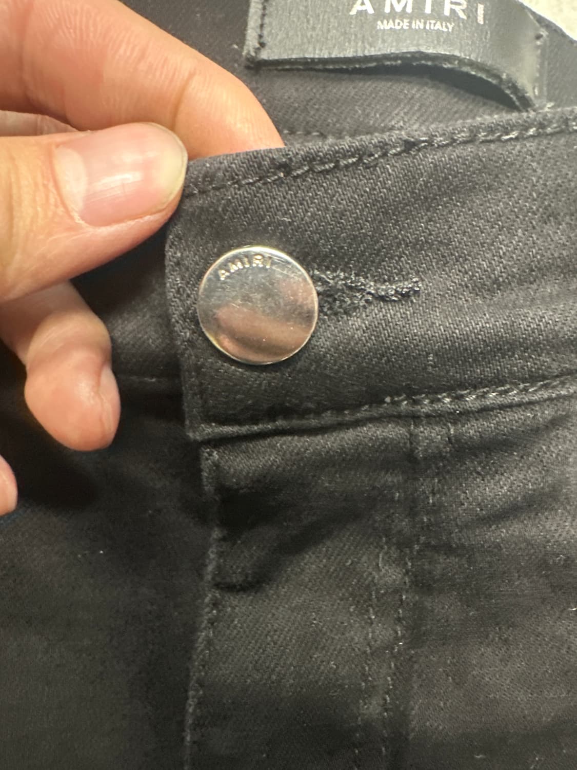 아미리 mx1 블랙 레더 패널 진 상품이미지7