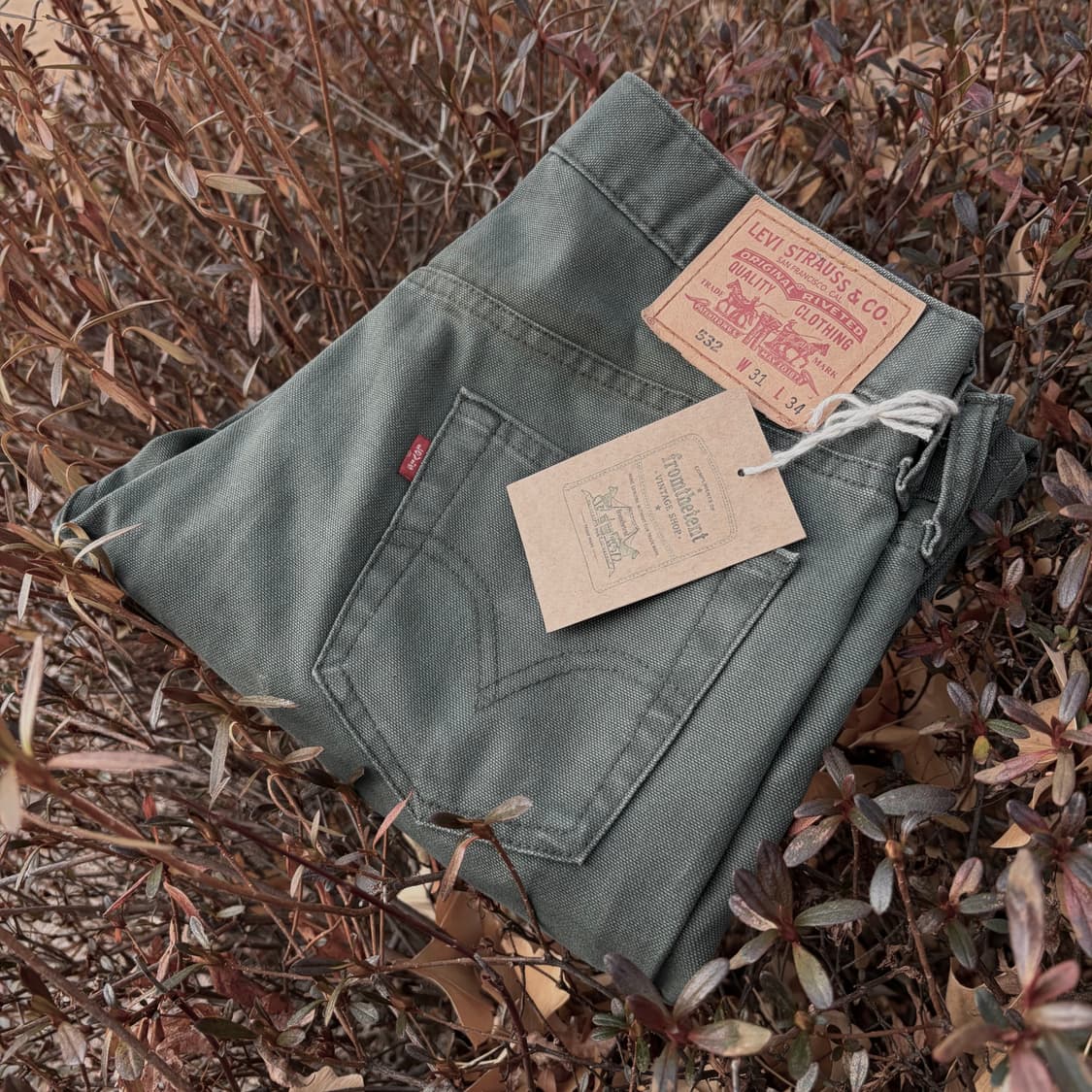 리바이스 532 스트레이트 밀리터리 올리브 데님 (32)   상품이미지7