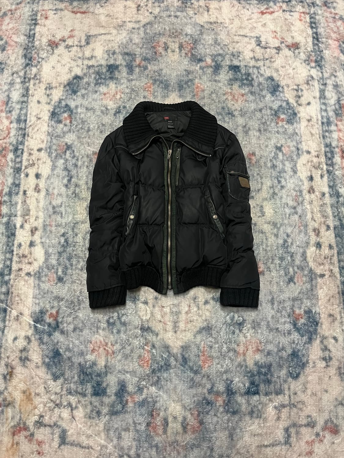 Diesel 00s y2k knit trimming down jacket 상품이미지1