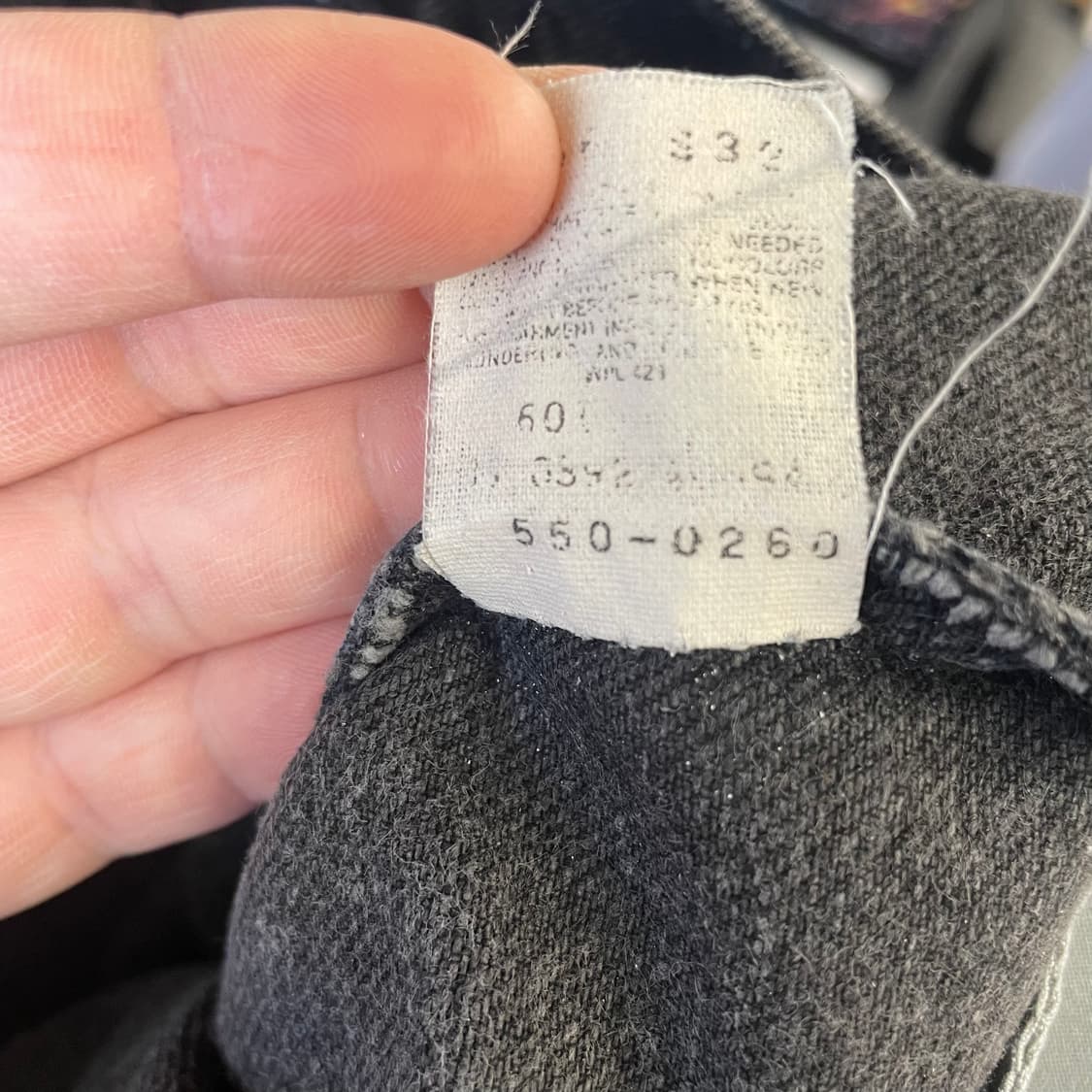 90s 리바이스 550 흑청 데님팬츠 상품이미지9