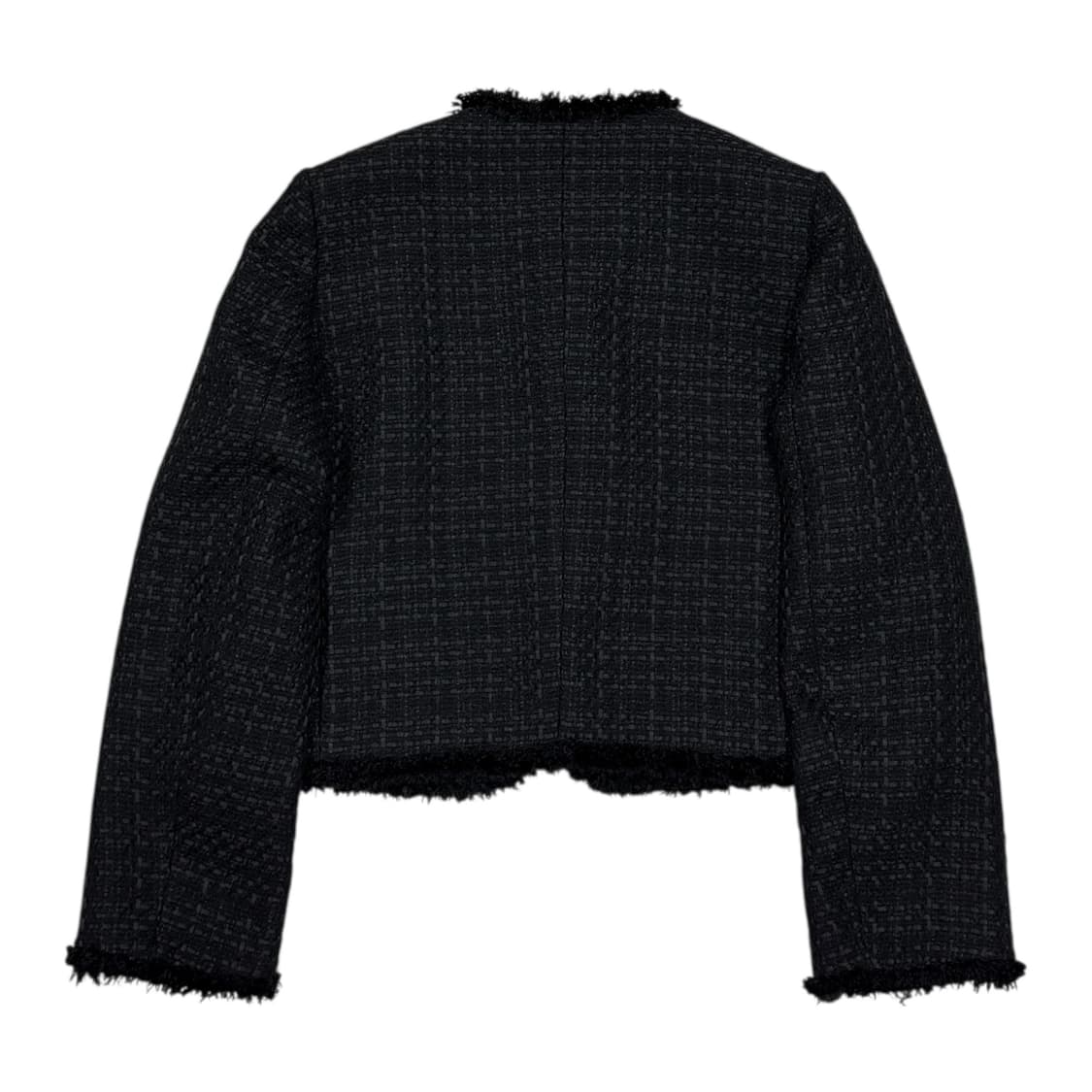 SJYP 에스제이와이피 싱글 트위드 자켓 블랙 M 상품이미지2