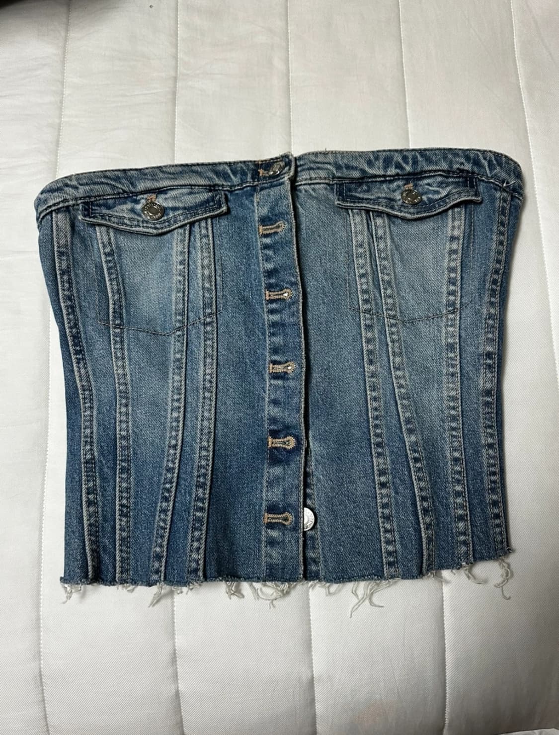 착샷o) 자라 데님 크롭 뷔스티에 상품이미지1