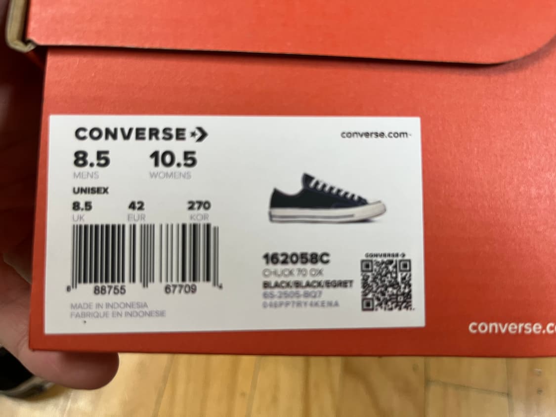 컨버스 척 70 클래식 블랙 270 상품이미지6
