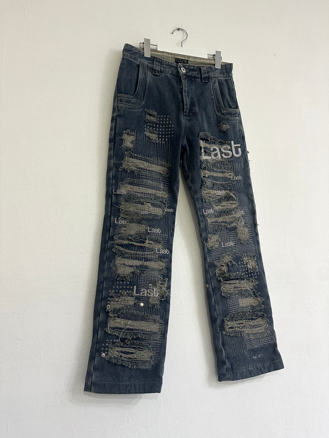 VTG 디스트로이드 레터링 와이드진 상품이미지4