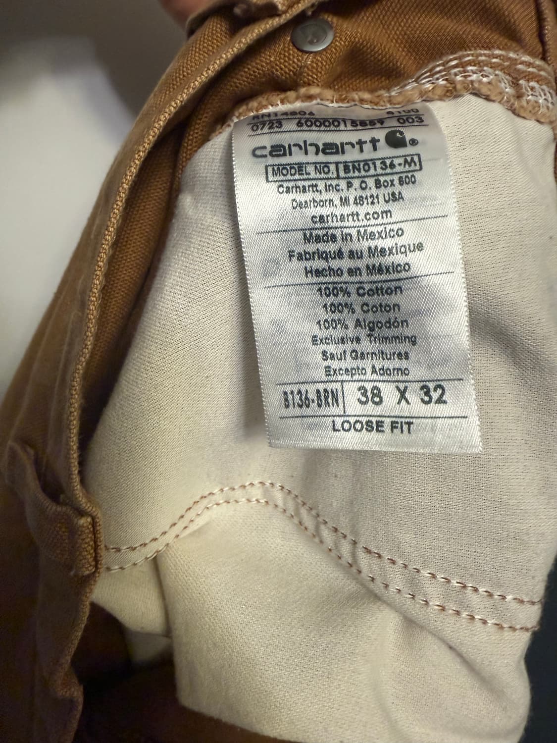 칼하트 B136 더블니 팬츠 38X32 팝니다. 상품이미지3