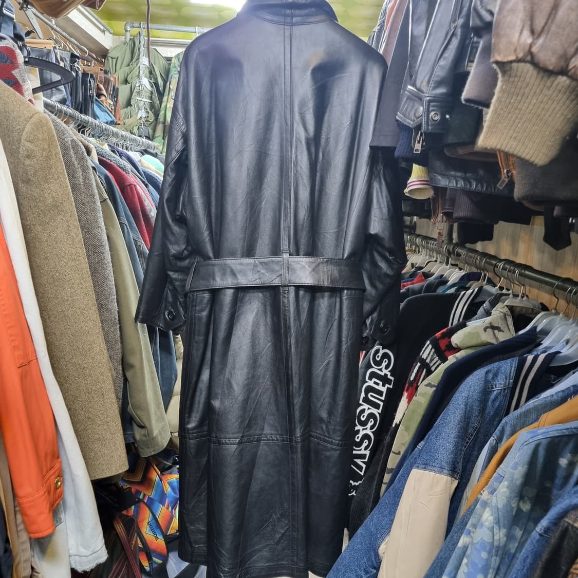 90s 이세이미야케 롱가죽자켓 상품이미지2