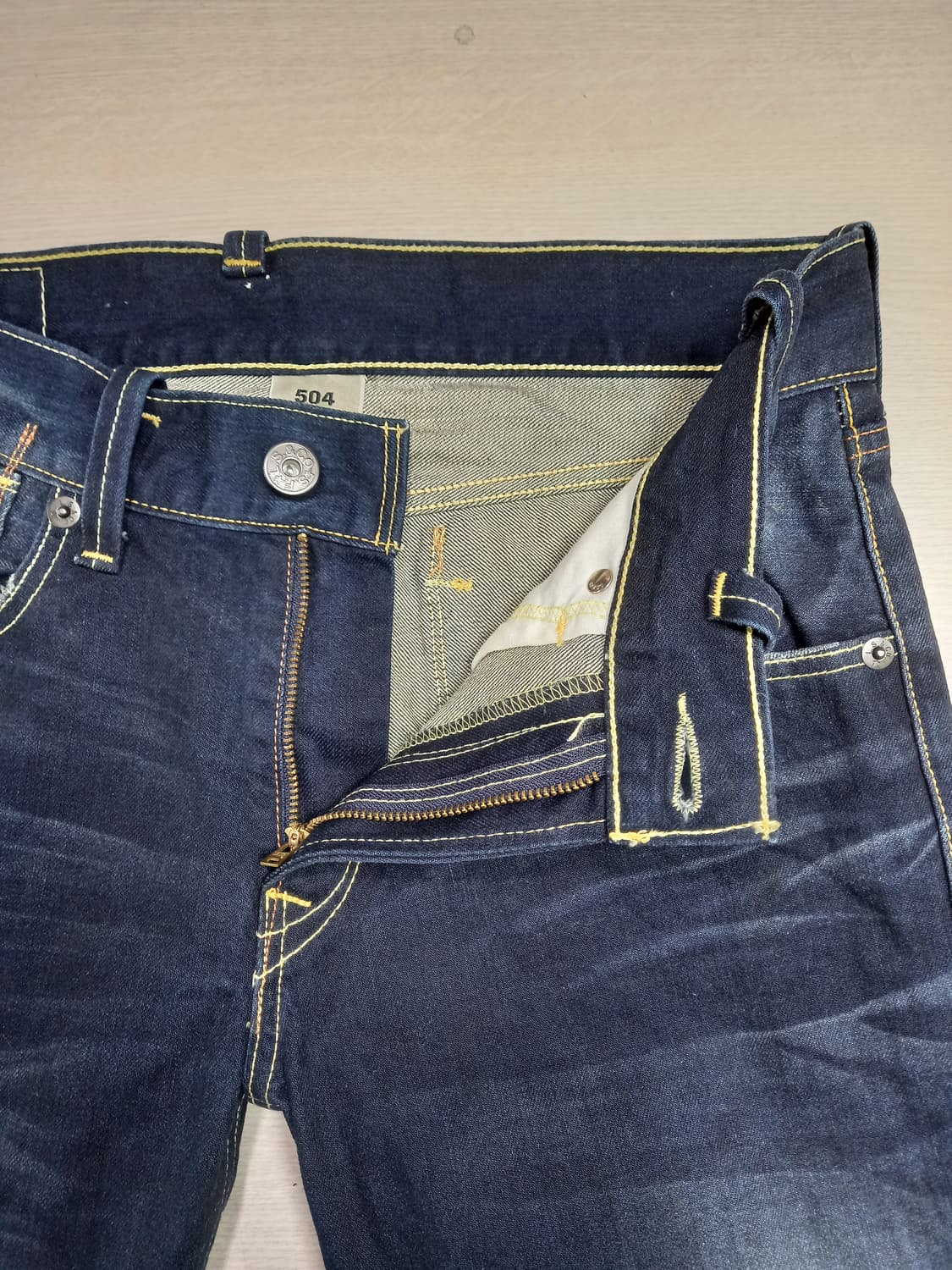 32 리바이스504 워싱 일자진 진청 32-382 상품이미지7