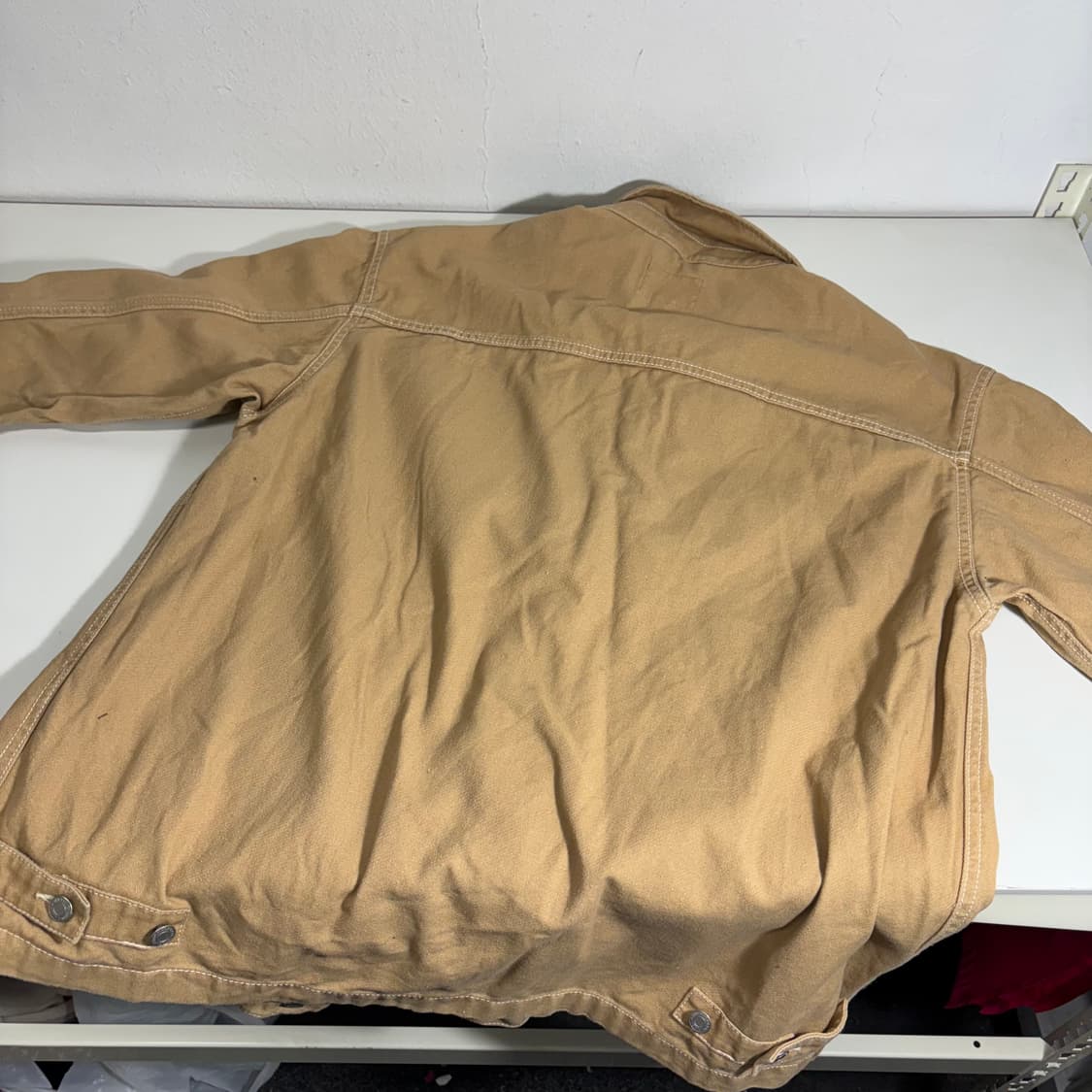 우먼S-M 후아유 베이지 오버핏 면 워크자켓 상품이미지3