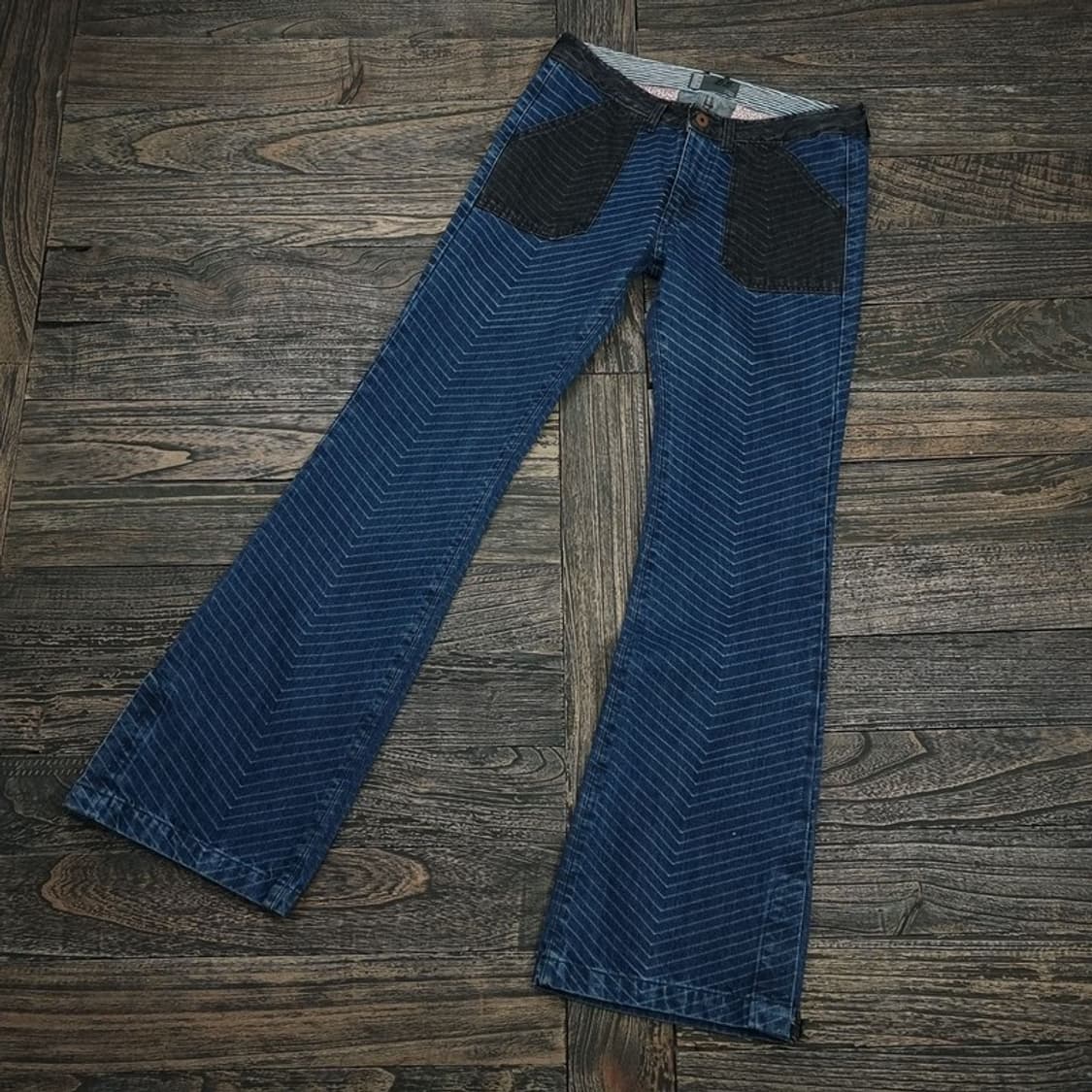 디젤 스트라이프 패턴 부츠컷 데님 팬츠 청바지 P01132 상품이미지1