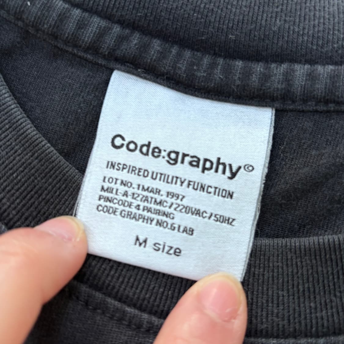 M 코드그라피 반팔 티셔츠 0311E 상품이미지3