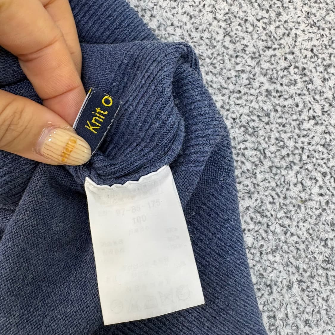 100 킨록 남성 터틀넥 긴팔 니트 0423J 상품이미지5