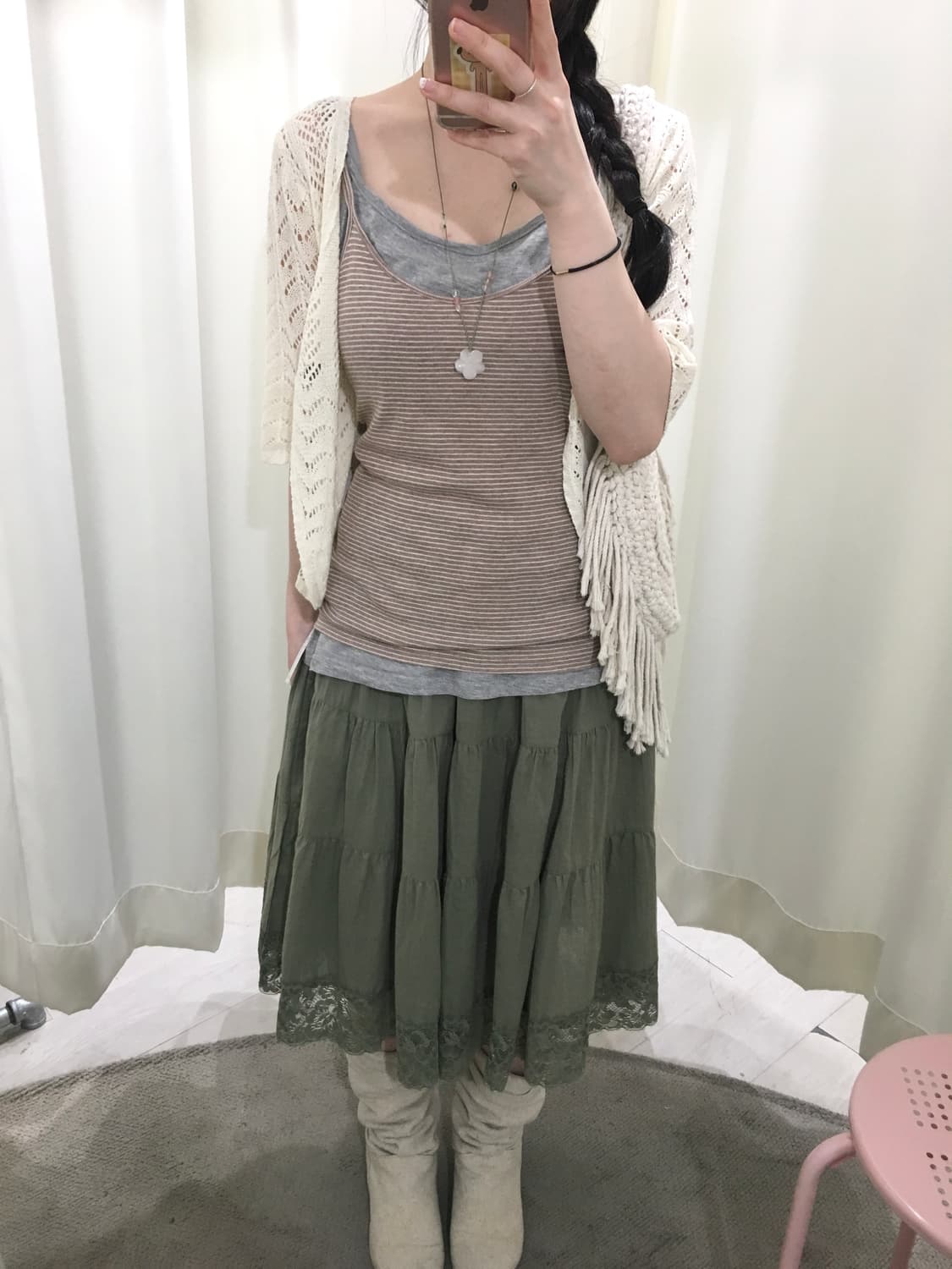 stripe sleeveless set 상품이미지1