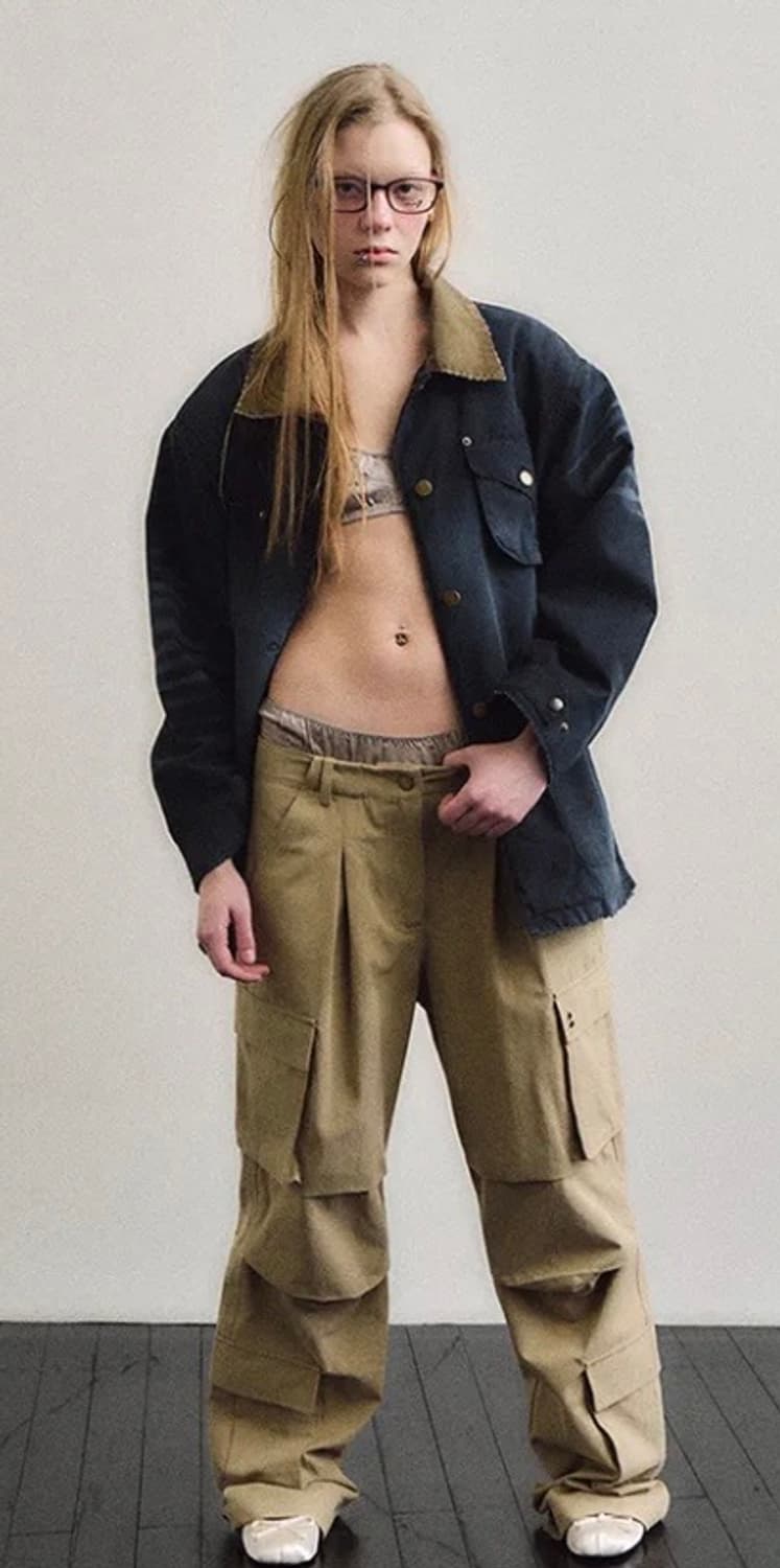 데어드 eyelet wide cargo pants 상품이미지2
