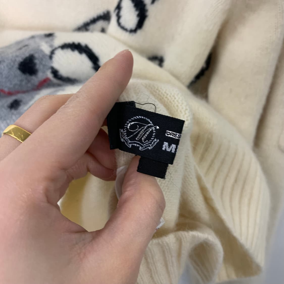 Vintage 아이보리 댕댕이 목폴라 니트 상품이미지6