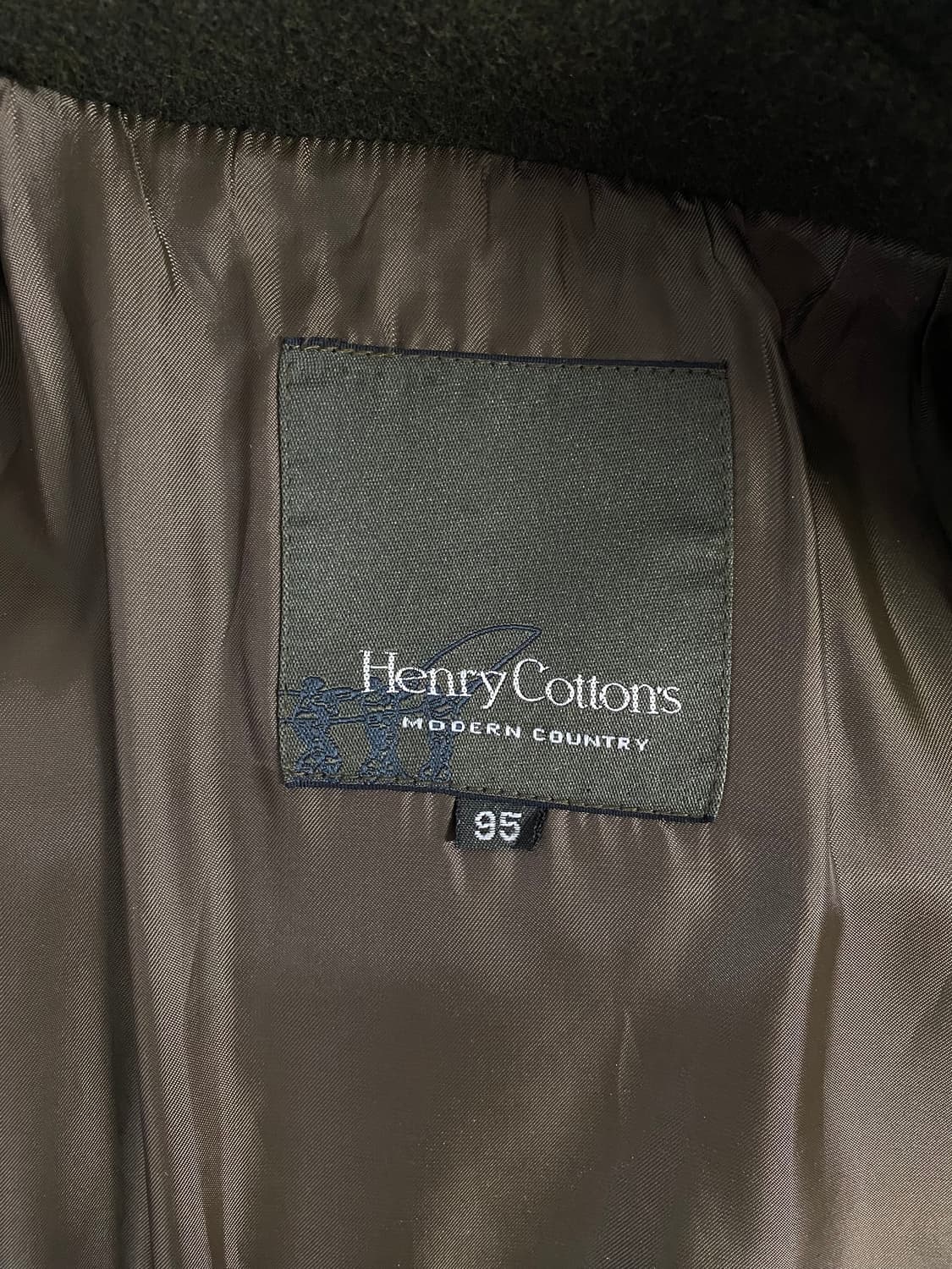 헨리코튼 카키브라운 울 혼방 더플 코트 95 상품이미지4