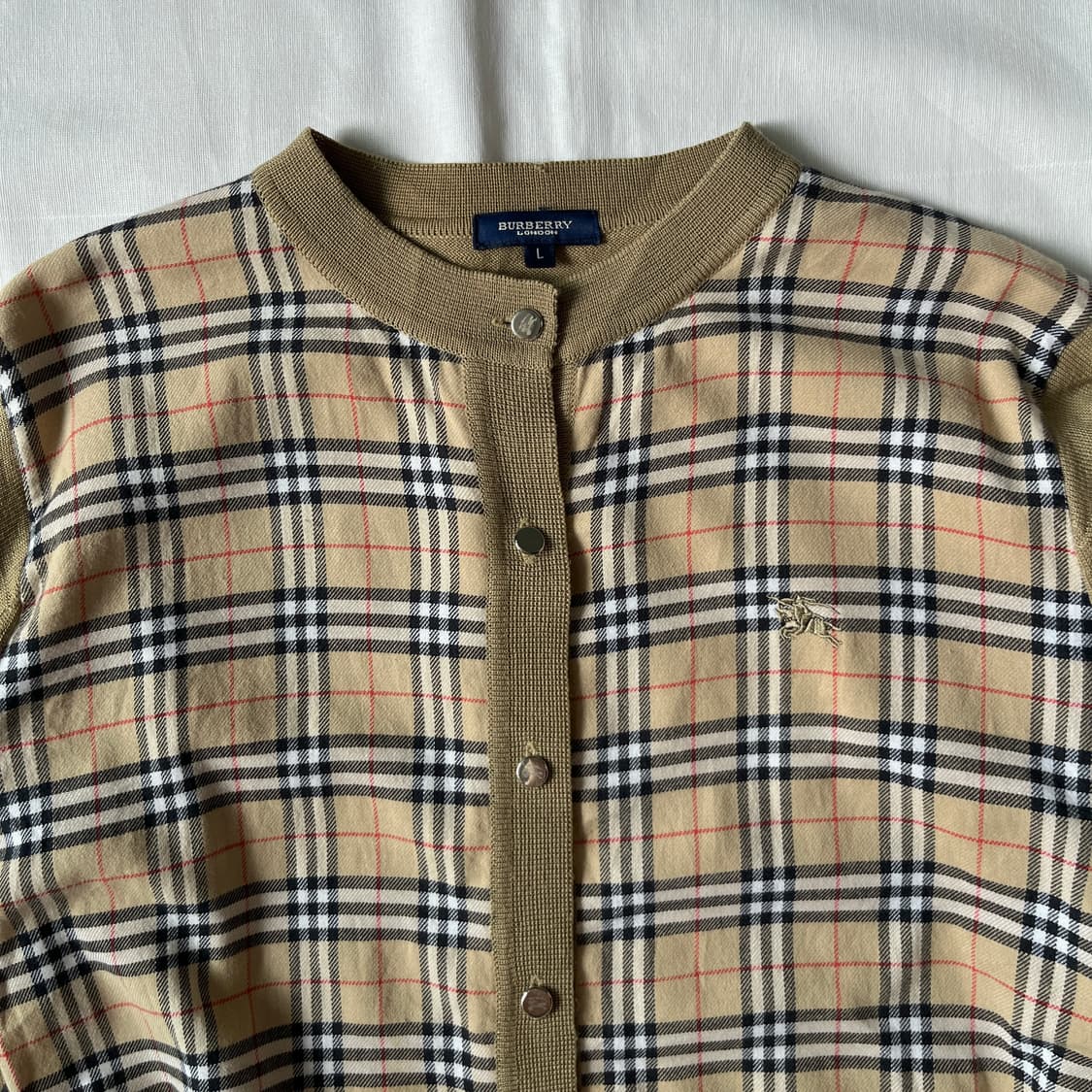 BURBERRY wool check cardigan 상품이미지6