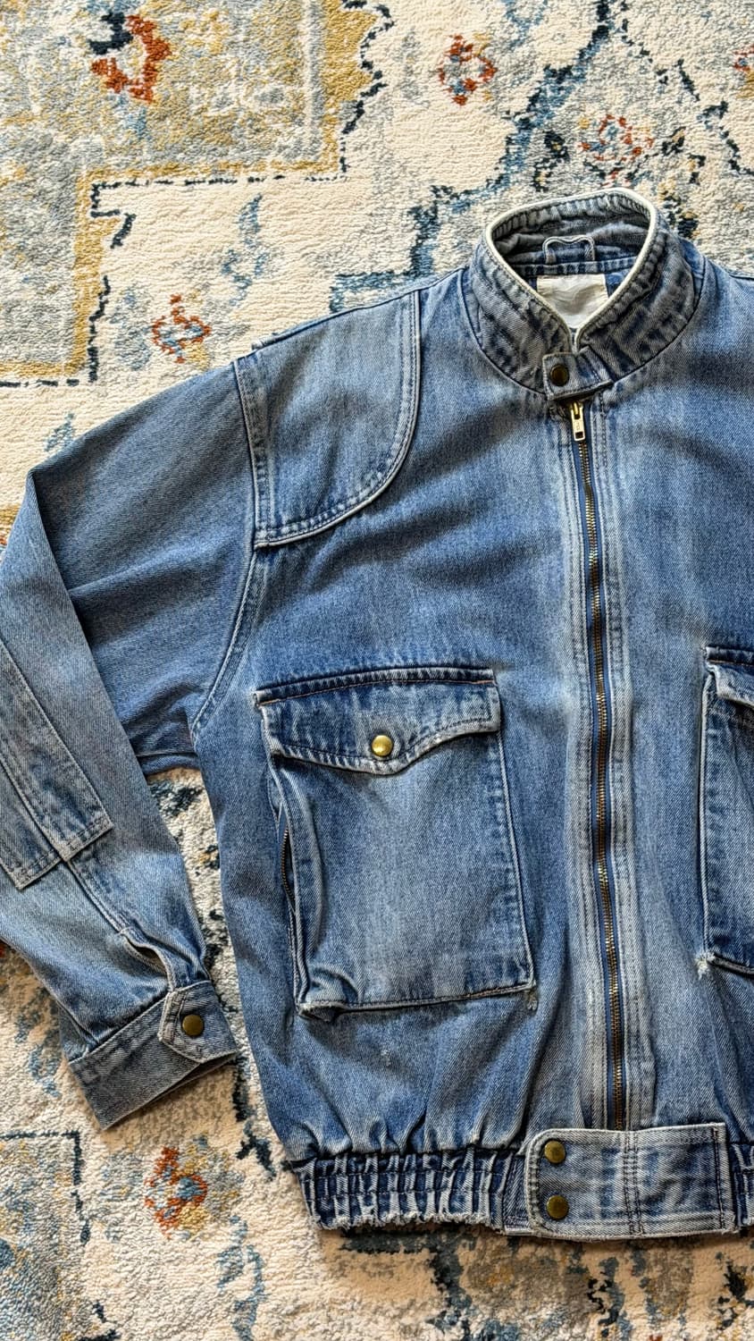 Vintage Denim Bomber Jacket 상품이미지4