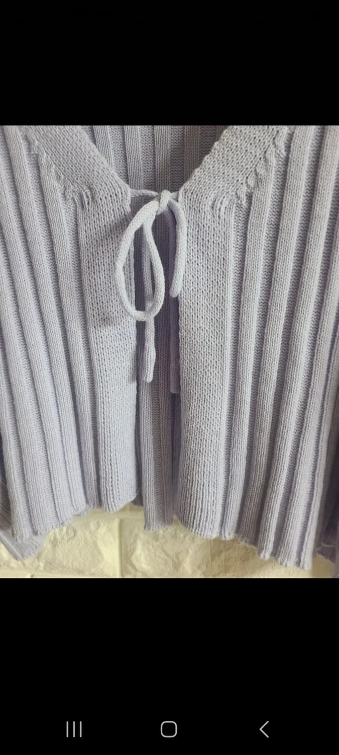 연보라 크롭 니트 가디건 상품이미지3