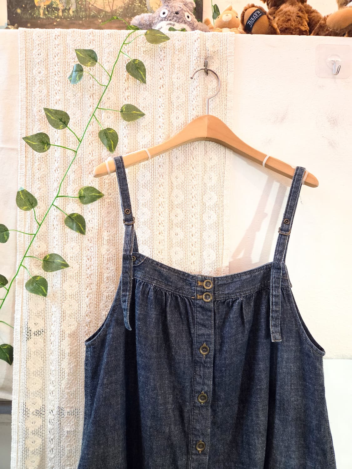 사이드 포켓 데님 오버롤 원피스 상품이미지2