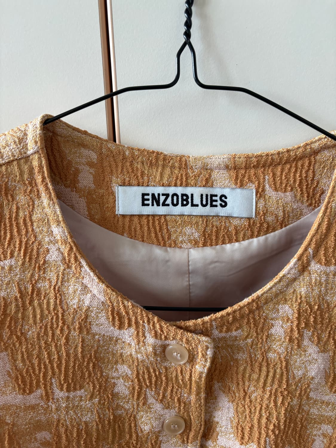 엔조블루스 자카드 크롭 베스트 상품이미지5