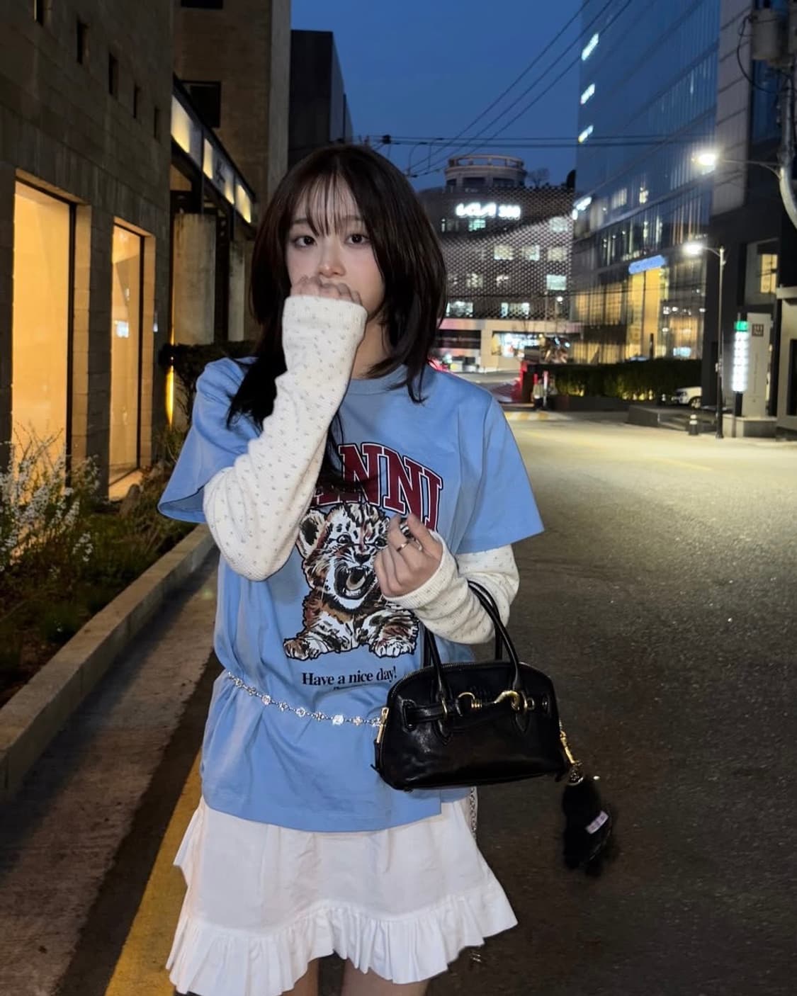 디어시스 플로럴 롱슬리브티(크림) 상품이미지1