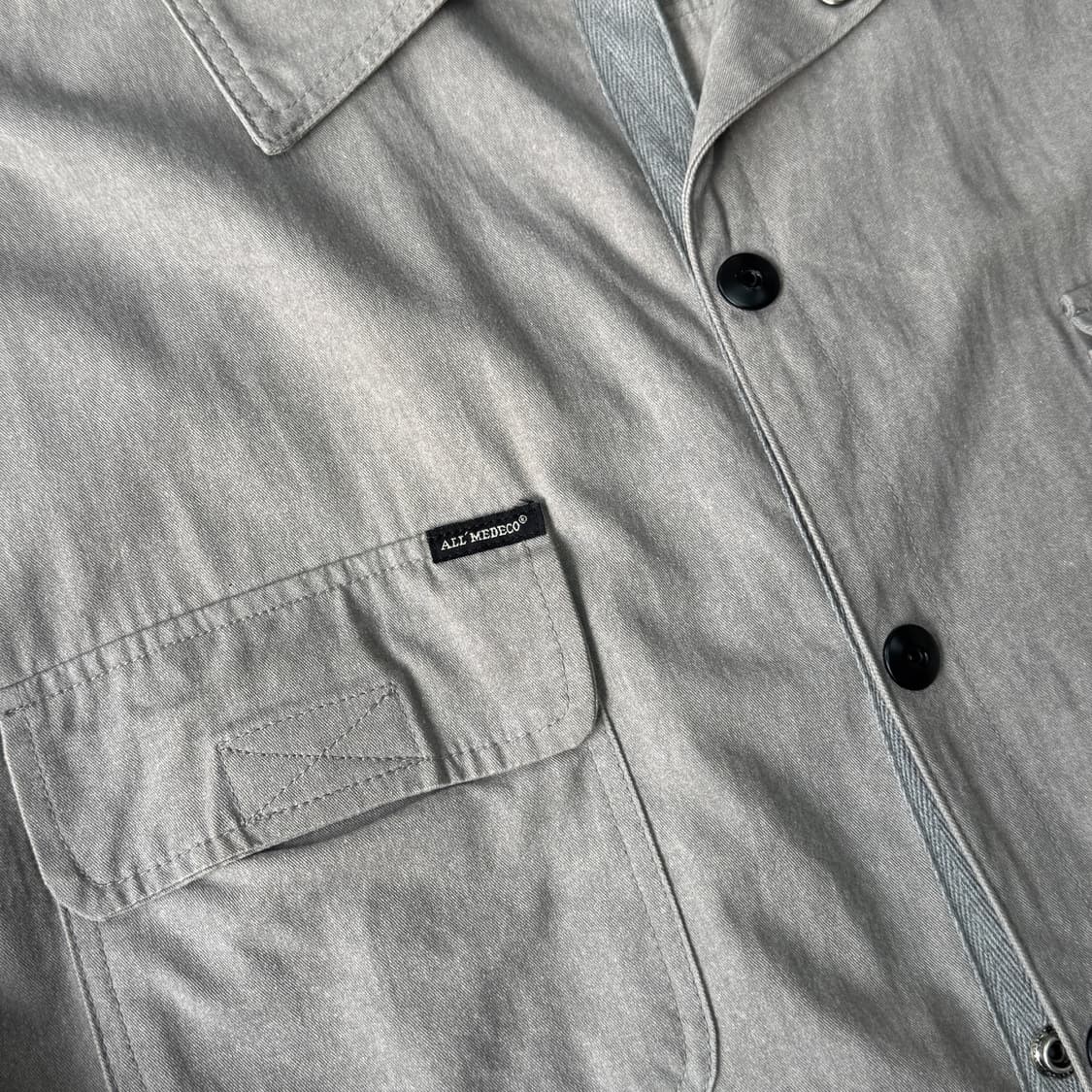 메데코 패치 그레이 셔츠 자켓 3XL 상품이미지4