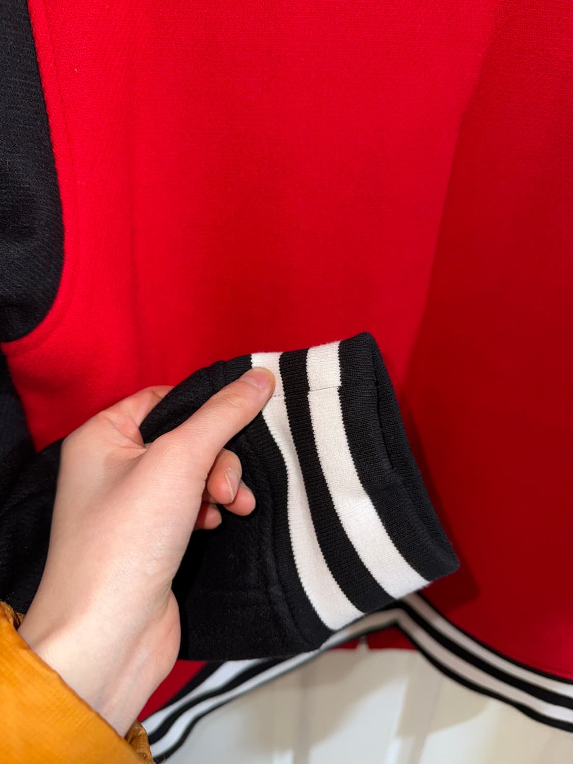 리카르도 부직포 바시티 자켓 레드 상품이미지6