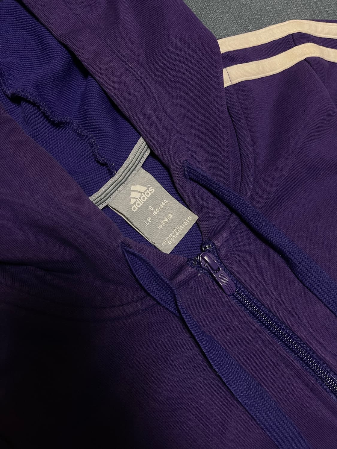 아디다스 면 후드집업 퍼플 상품이미지3
