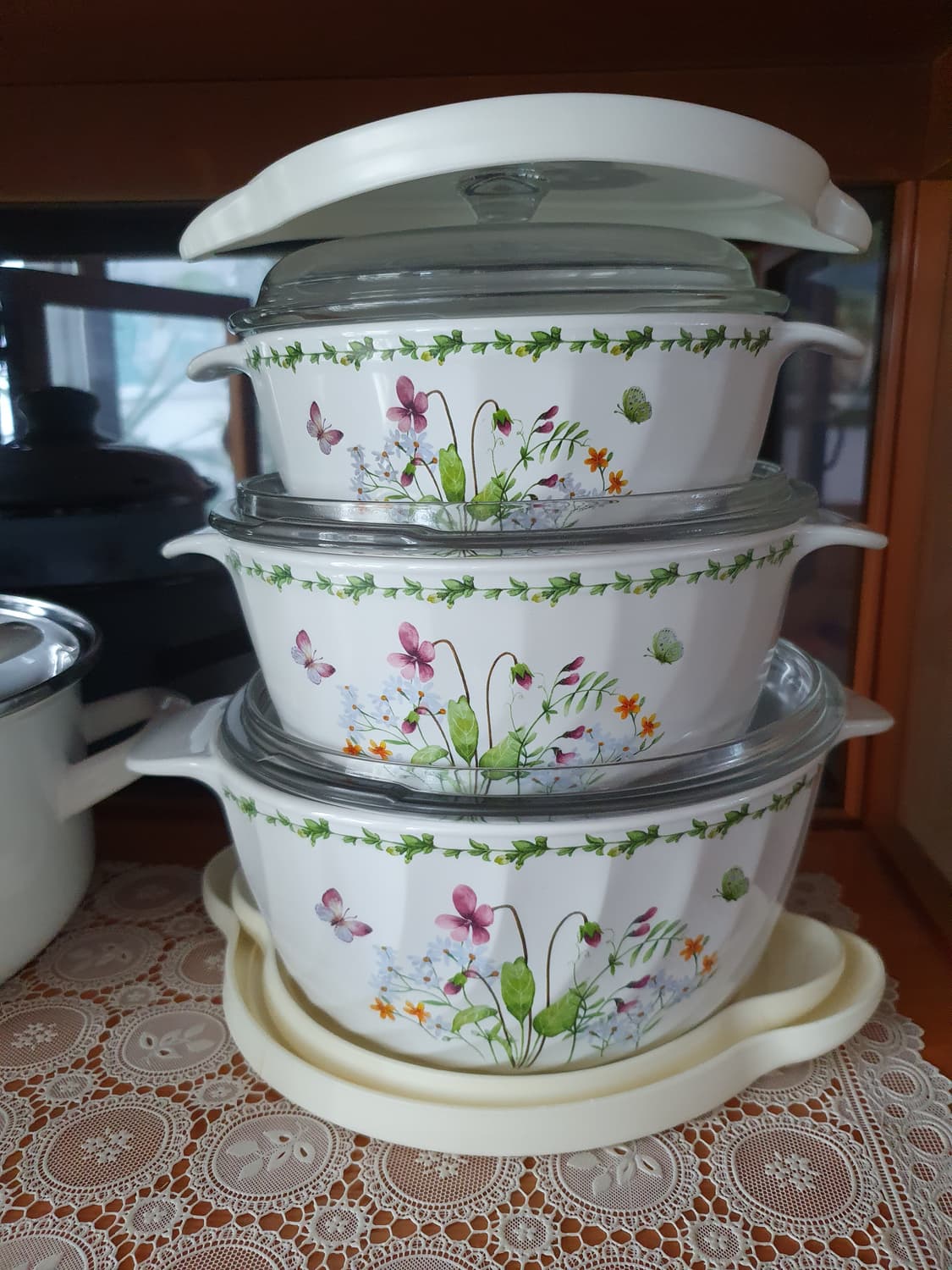 한국도자기 코닝웨어 내열냄비 3개세트 상품이미지1