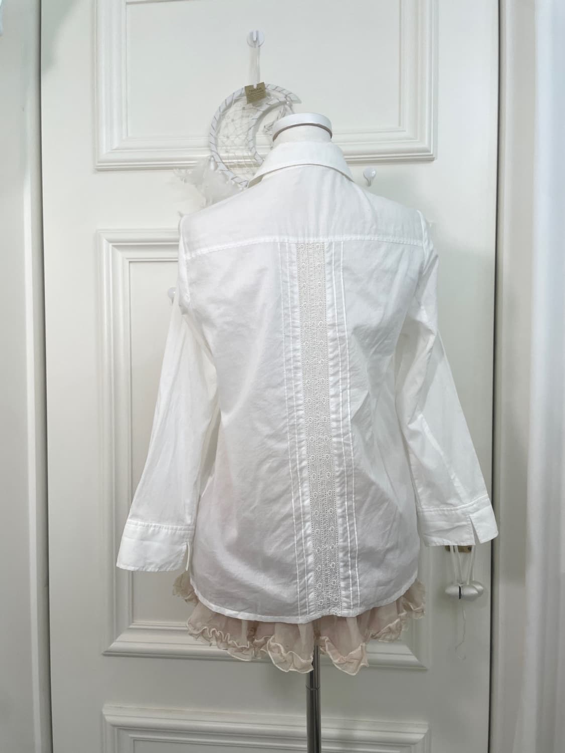 coral beige knit crochet vest cardigan&w 상품이미지9