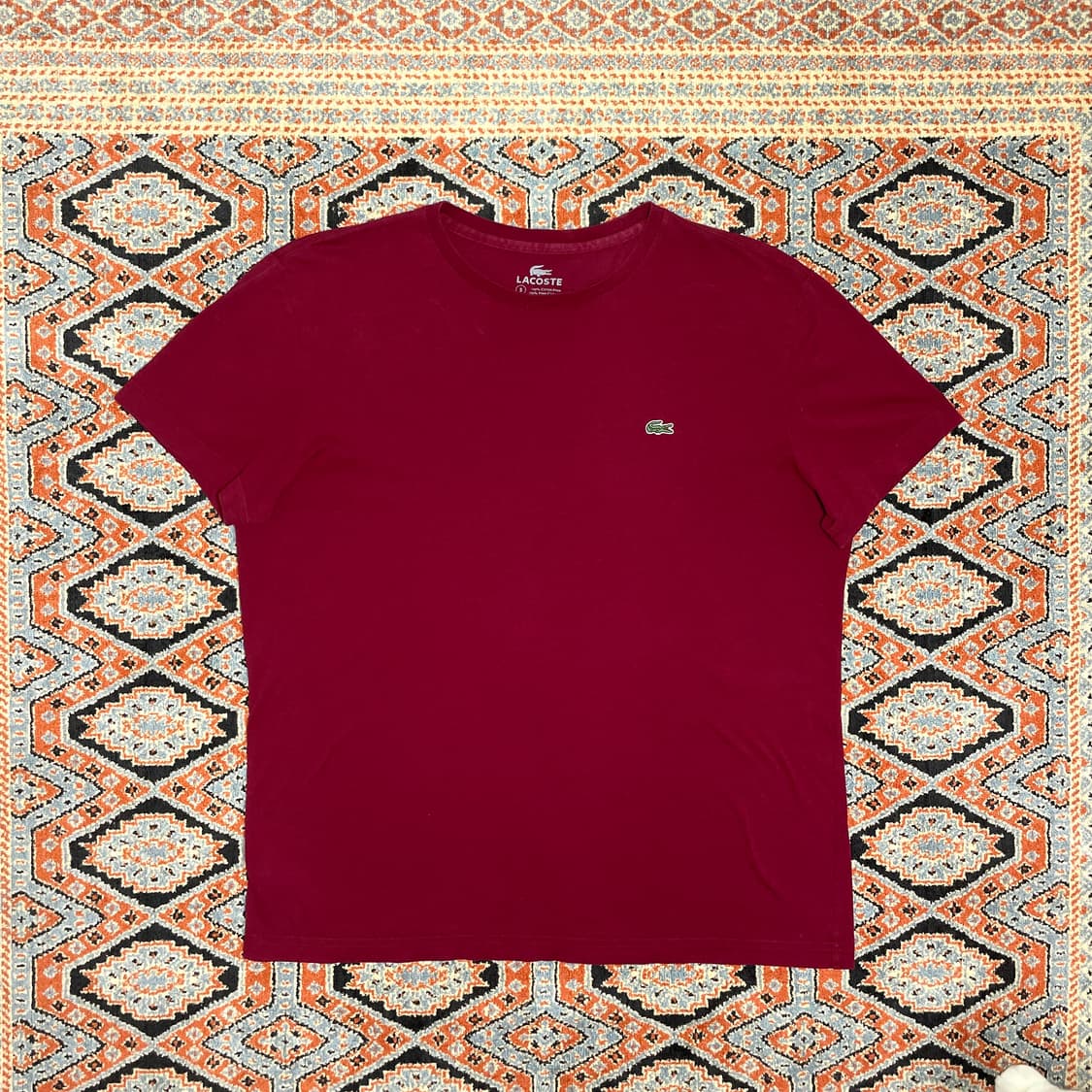 라코스테 버건디 면 반팔티셔츠 호칭5 상품이미지1