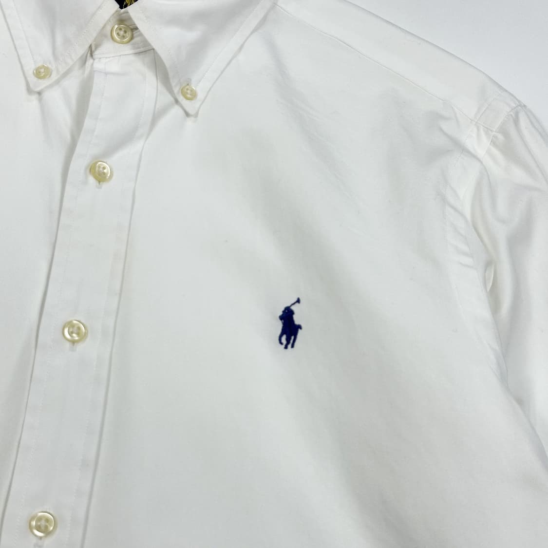 폴로 랄프로렌 클래식핏 솔리드 셔츠 화이트 S 상품이미지3