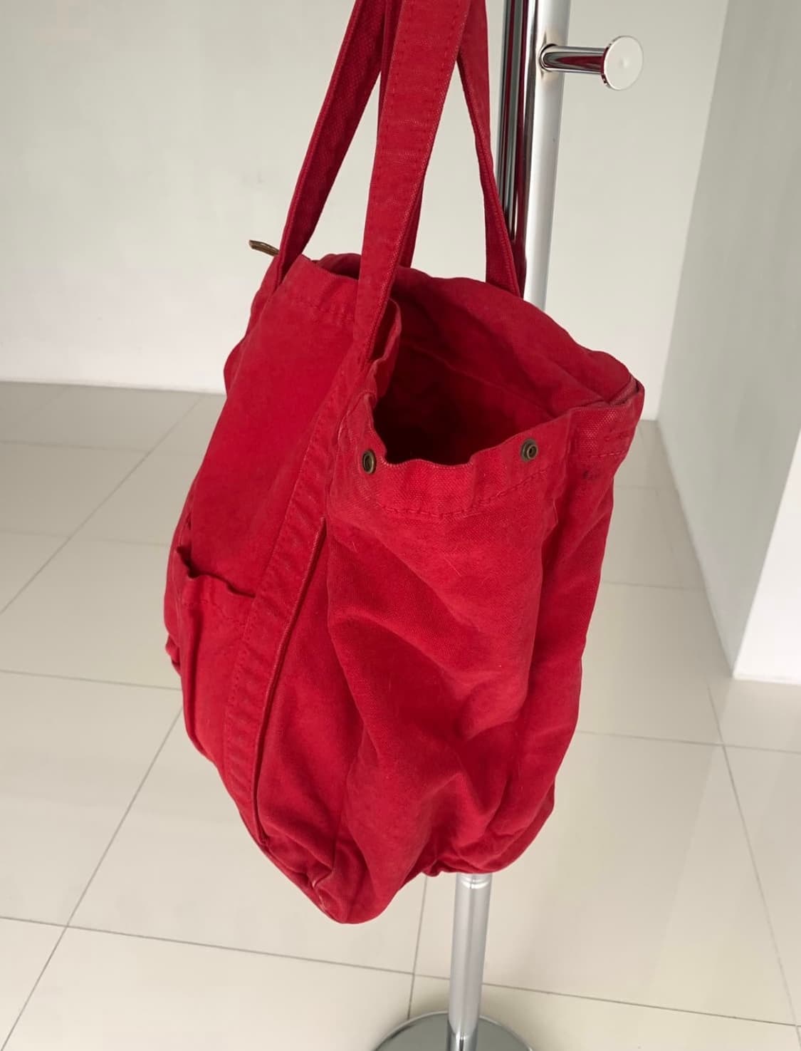 캐피탈 kapital 캔버스 도트백 레드 상품이미지4