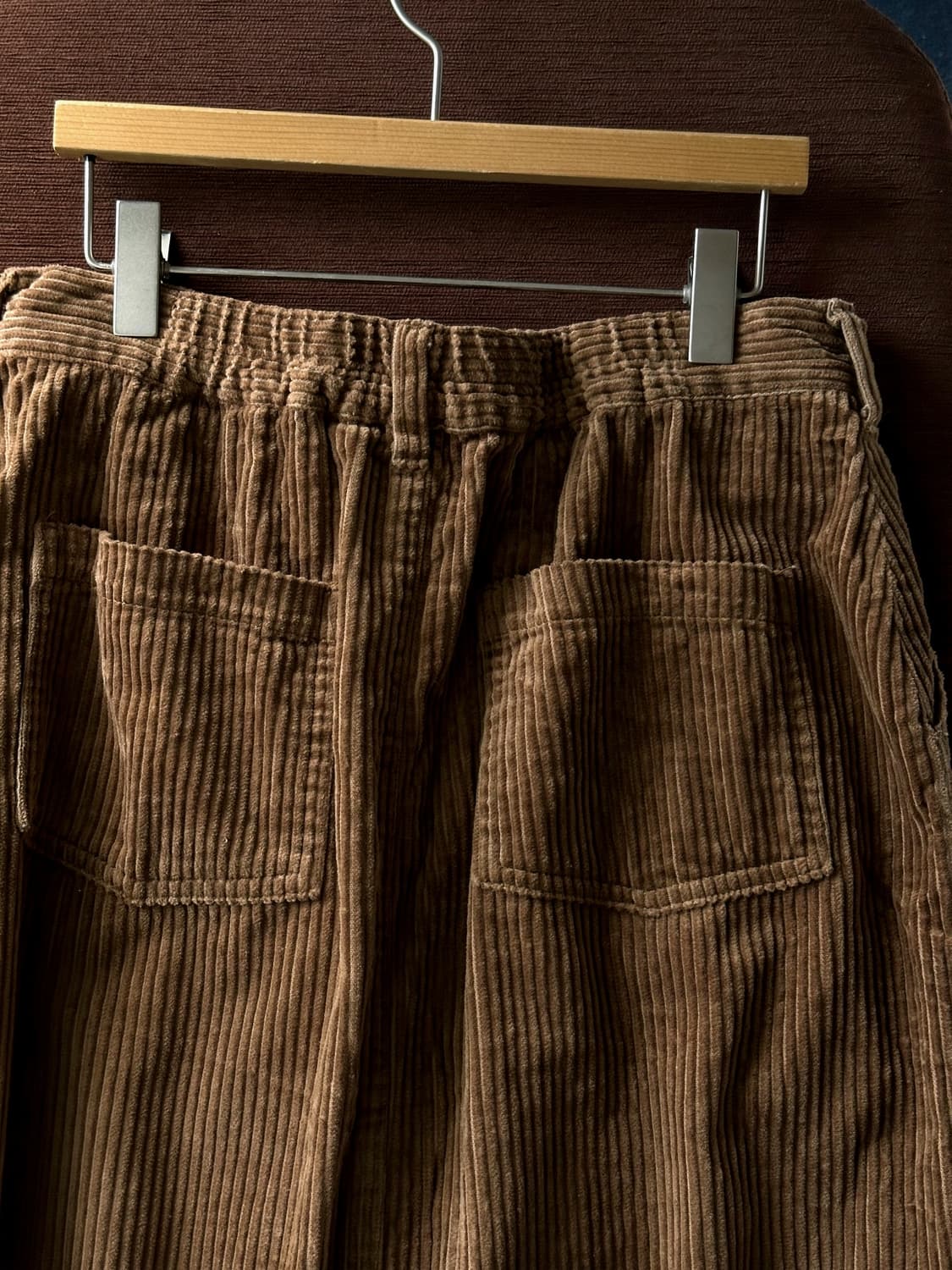 Cotton cord wide silhouette skirt 상품이미지5