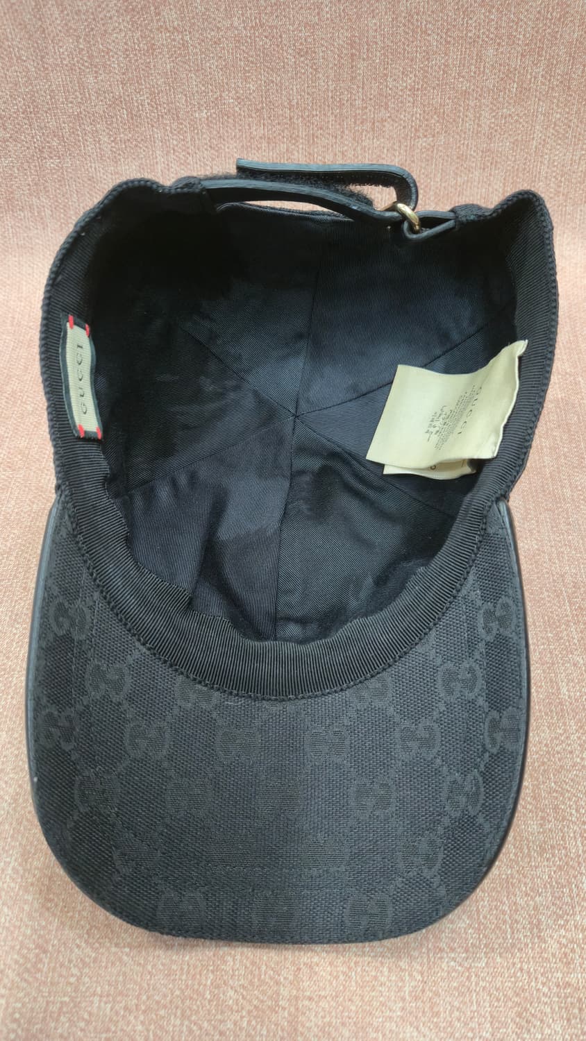 구찌 정품 -스몰 웹 블랙 오리지널 GG 캔버스 베이스 볼 캡 상품이미지6