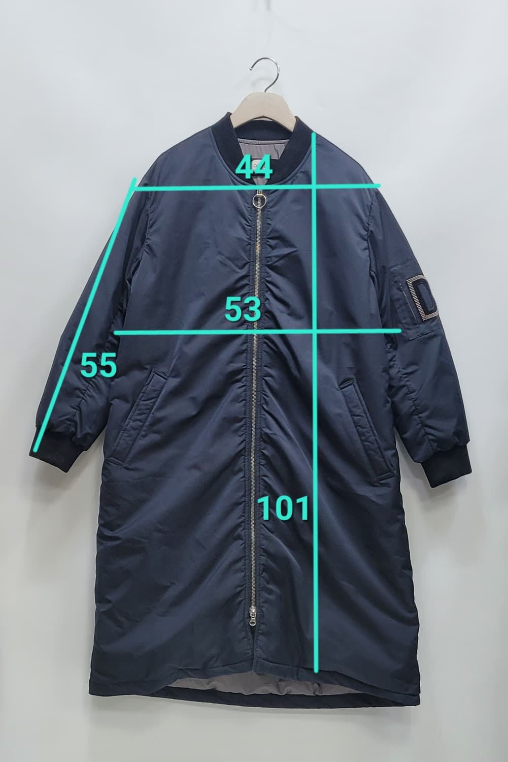 DeWL 듀엘 덕다운 롱 패딩 블루종 자켓 / 여 85 (55) 네이비
 상품이미지10