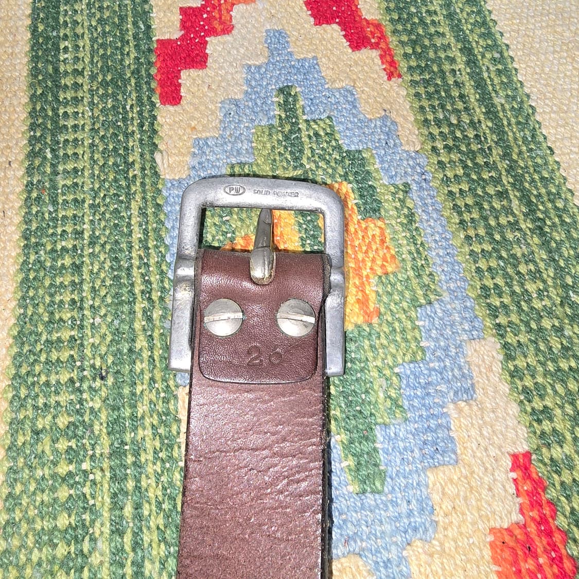 Vintage USA 카우레더 벨트 27 상품이미지5